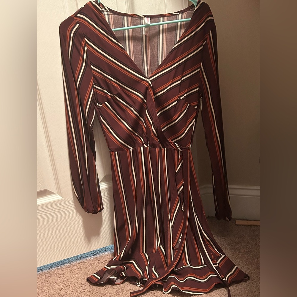 Stripped Midi-Dress